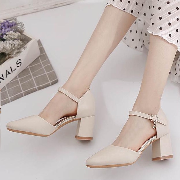 Giày cao gót nữ 5cm TTC16 đế vuông siêu tôn dáng