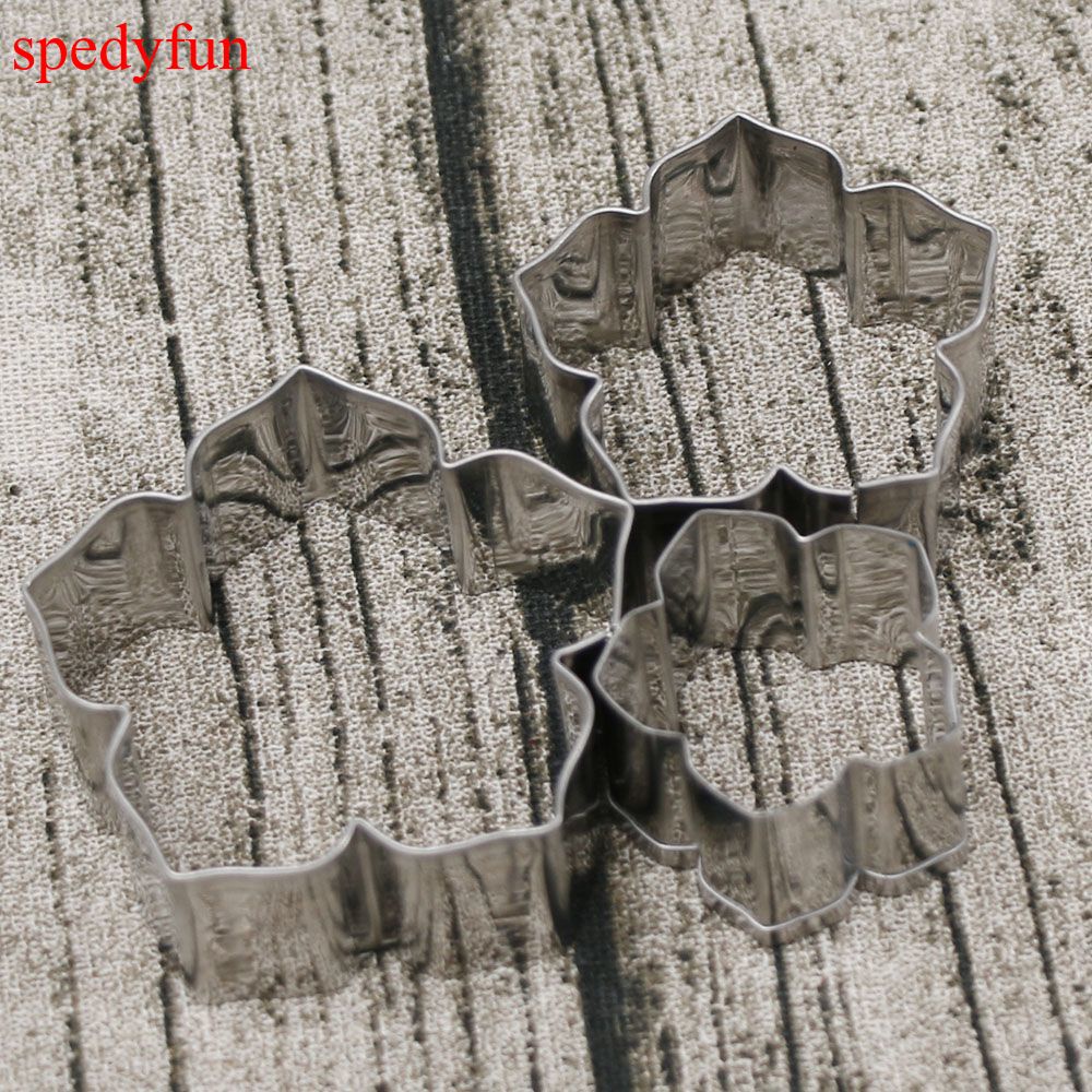 Set 3 khuôn cắt tạo hình hoa trang trí bánh đẹp mắt