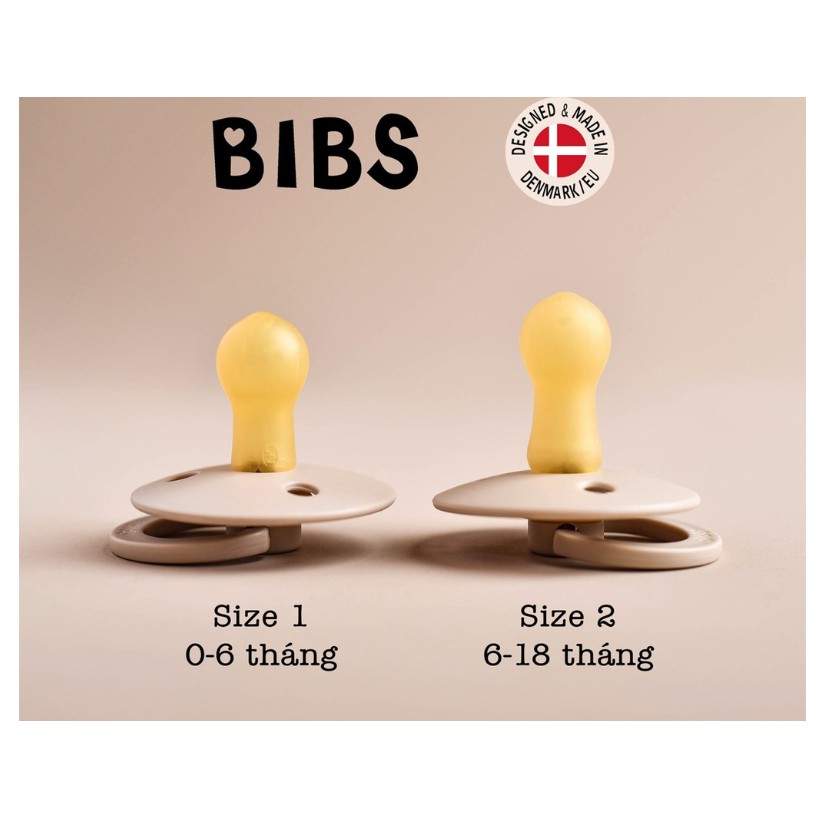 [TẶNG KÈM NẮP TRỨNG] Ti Giả BIBS Đan Mạch Chính Hãng Cho Bé Từ 0 Tháng Tuổi