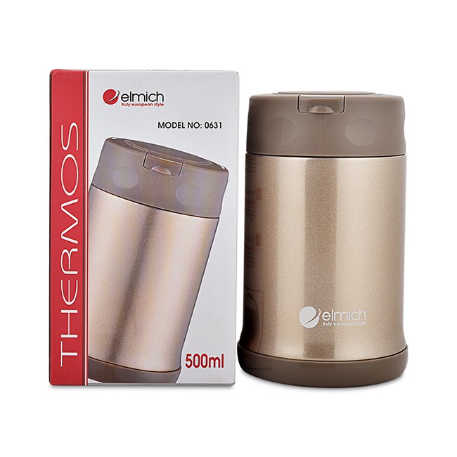 Bình đựng thức ăn giữ nhiệt inox 304 Elmich EL0631 500ml hàng chính hãng bảo hành 12 tháng