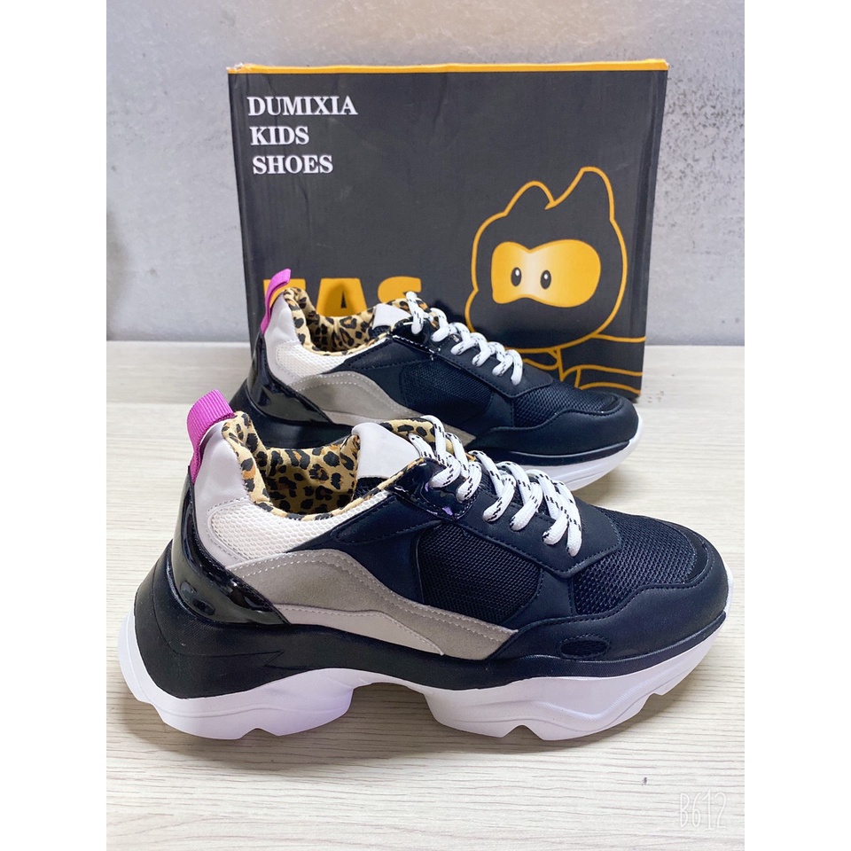 Giày Sneakers DUMIXIA , giày trẻ em phối da lộn lưới thoáng khí