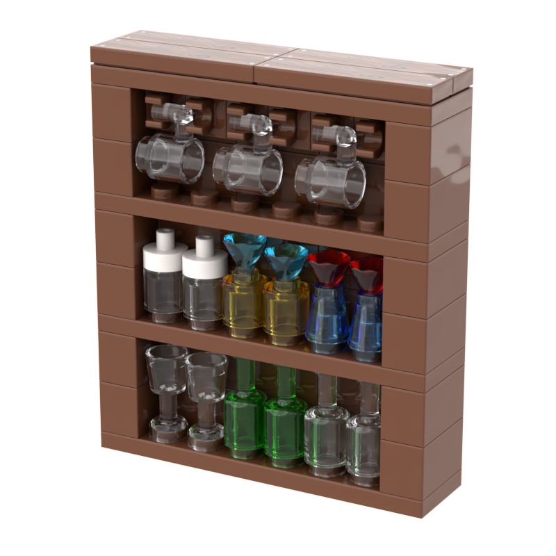Đồ Chơi Khối Xây Dựng MOC Tương Thích Quầy Bar / Rượu Vang Để Bàn Tiệc Tùng Cho Trẻ Em Quà Tặng Sinh Nhật Vui Nhộn