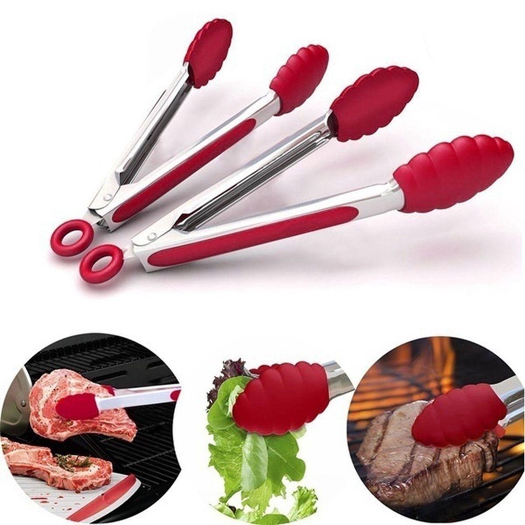MOCHO Kẹp Gắp Thức Ăn Bằng Thép Không Gỉ Cách Nhiệt Chống Trượt Tiện Dụng Cho Nhà Bếp