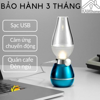 Đèn sạc điện hình đèn dầu cảm ứng chuyển động đèn ngủ trang trí quán cà phê đèn bàn thờ