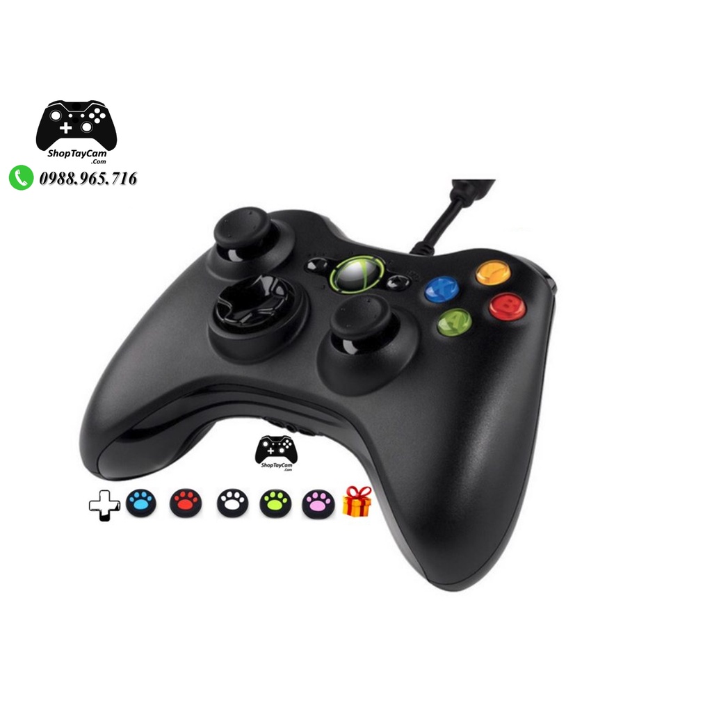 Tay Cầm Xbox 360 Controller Có Dây Tối Ưu FO4, PC, Laptop Có Rung Fullbox | HÀNG MỚI VỀ