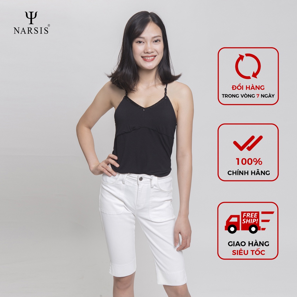Áo hai dây nữ ren đen Narsis L7020