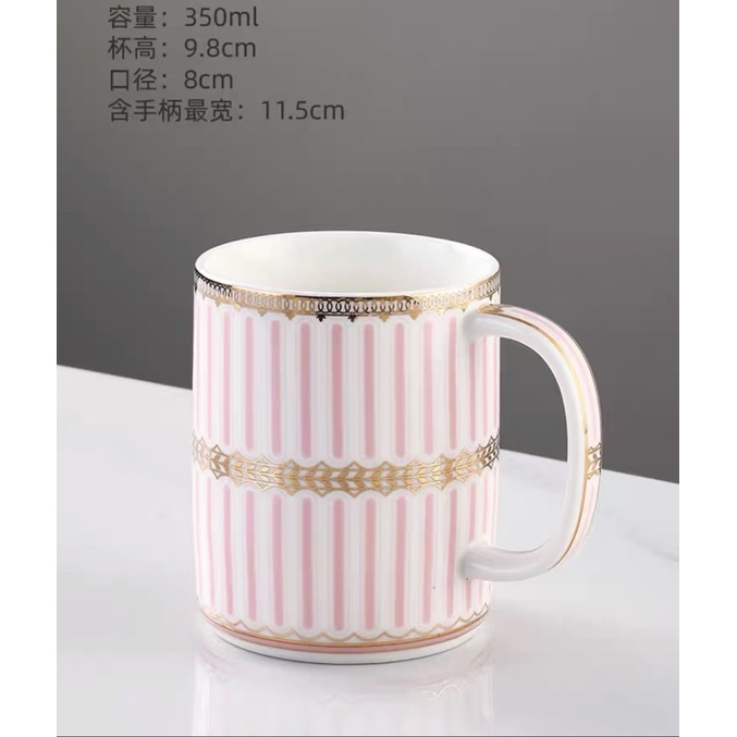 Bộ đồ dùng nhà tắm gốm sứ kẻ hồng xinh