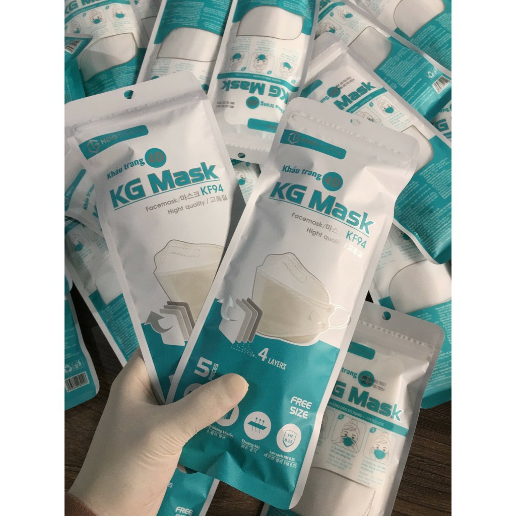 Khẩu trang KG Mask cao cấp xuất Hàn, 1 Thùng 60 Túi, Sỉ từ 1 Thùng, có đủ màu lựa chọn