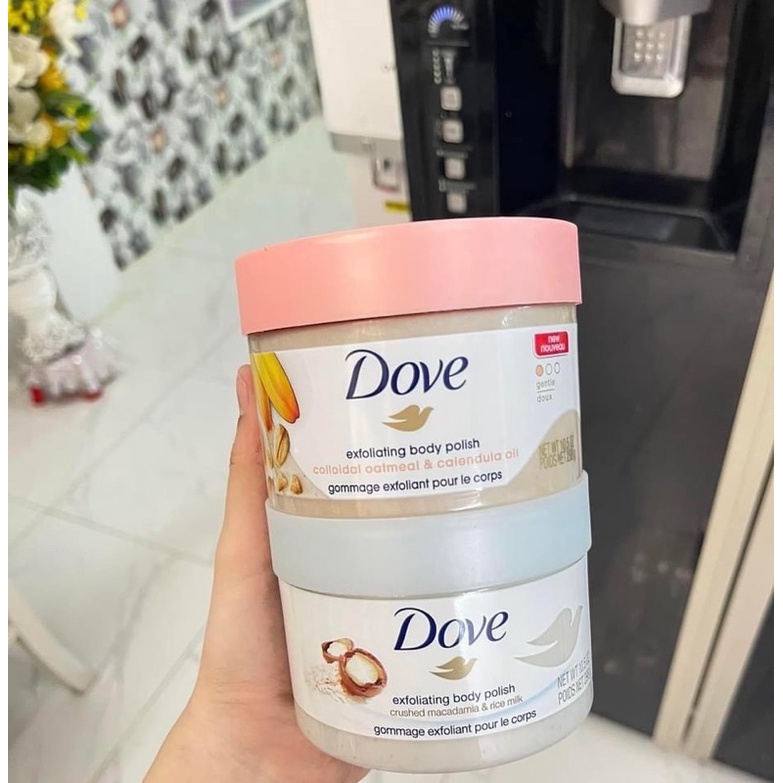 Tẩy da chết Dove Scrub (Bản MỸ - Đức) (Đủ mùi) CHÍNH HÃNG - Beoi Mart