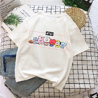 [FREESHIP] Áo thun BTS unisex hình các bé BT21- phong cách dễ thương dành cho các bạn fan Army