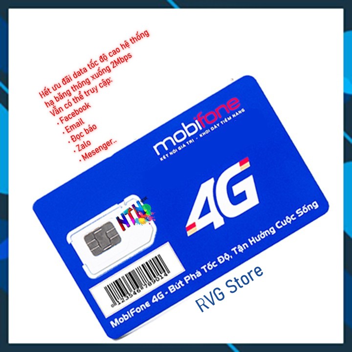 Sim 4G Mobile siêu ưu đãi - miễn phí 120gb tháng tặng 1000 phút nội mạng, 50 phút ngoại mạng