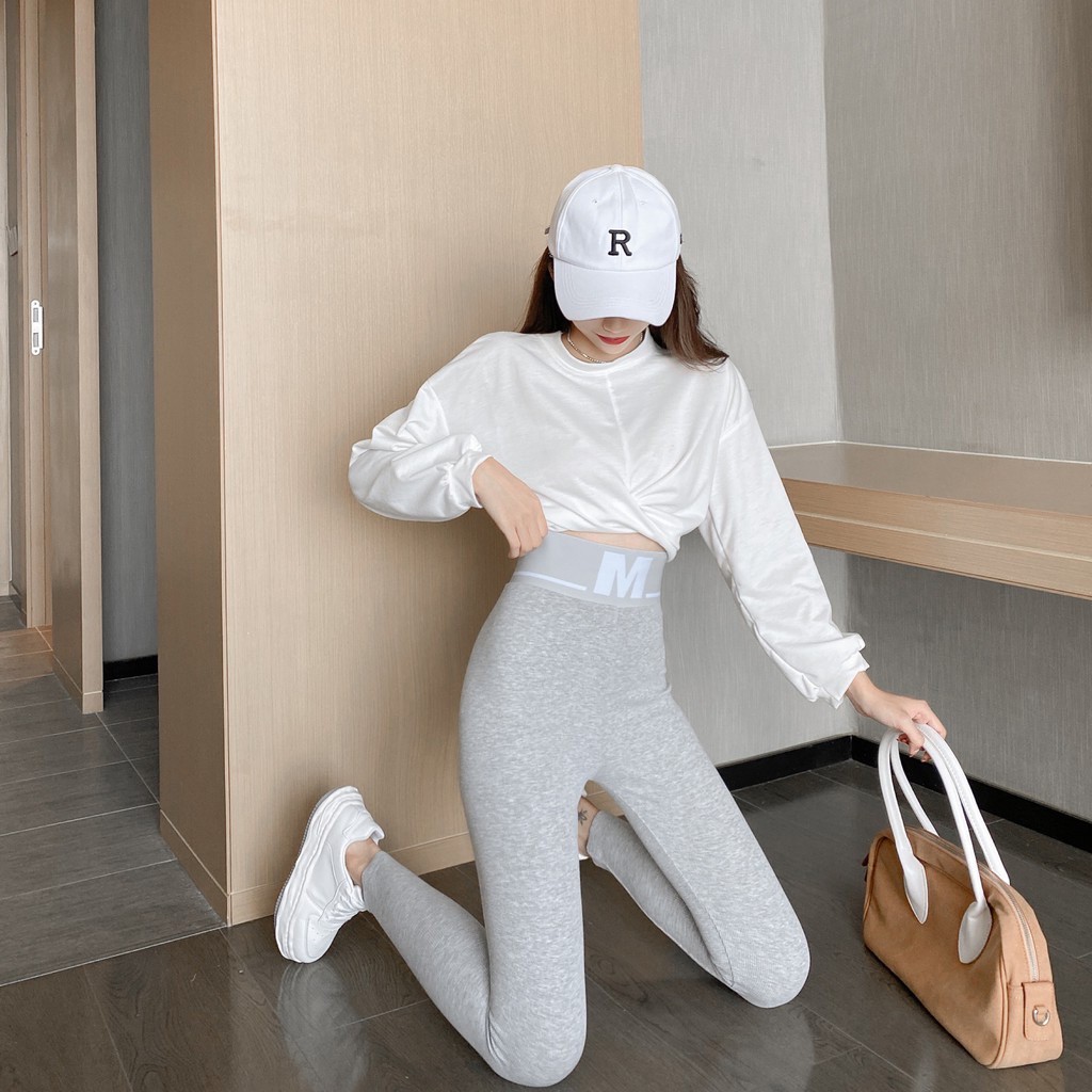 (Hàng loại 1) Quần legging nữ chữ M lưng cao co dãn 4 chiều tôn dáng mẫu mới