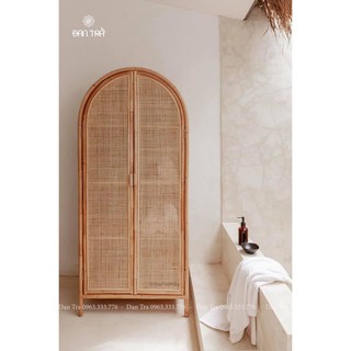 Tủ mây đan 2 cánh, tủ mây đan 4 ngăn, tủ mây đựng đồ, tủ décor bằng mây, tủ kệ mây đan trà, nội thất mây tre đan