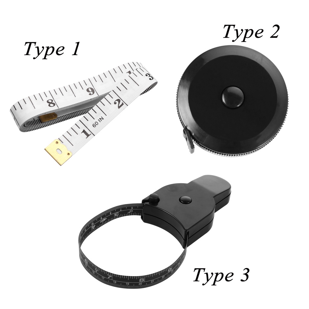 CONOPERY1/ 3 Thước dây  hai mặt màu đen có nút bấm tiện dụng cho thợ may