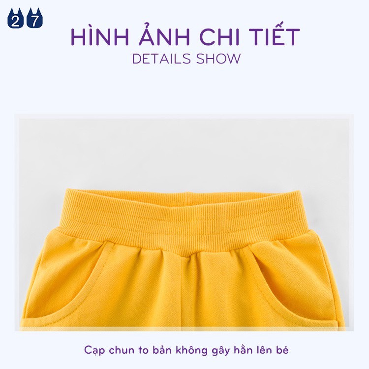 Quần bé trai 27KIDS  quần short cho bé họa tiết thể thao hàng xuất Âu Mỹ QATE 569u