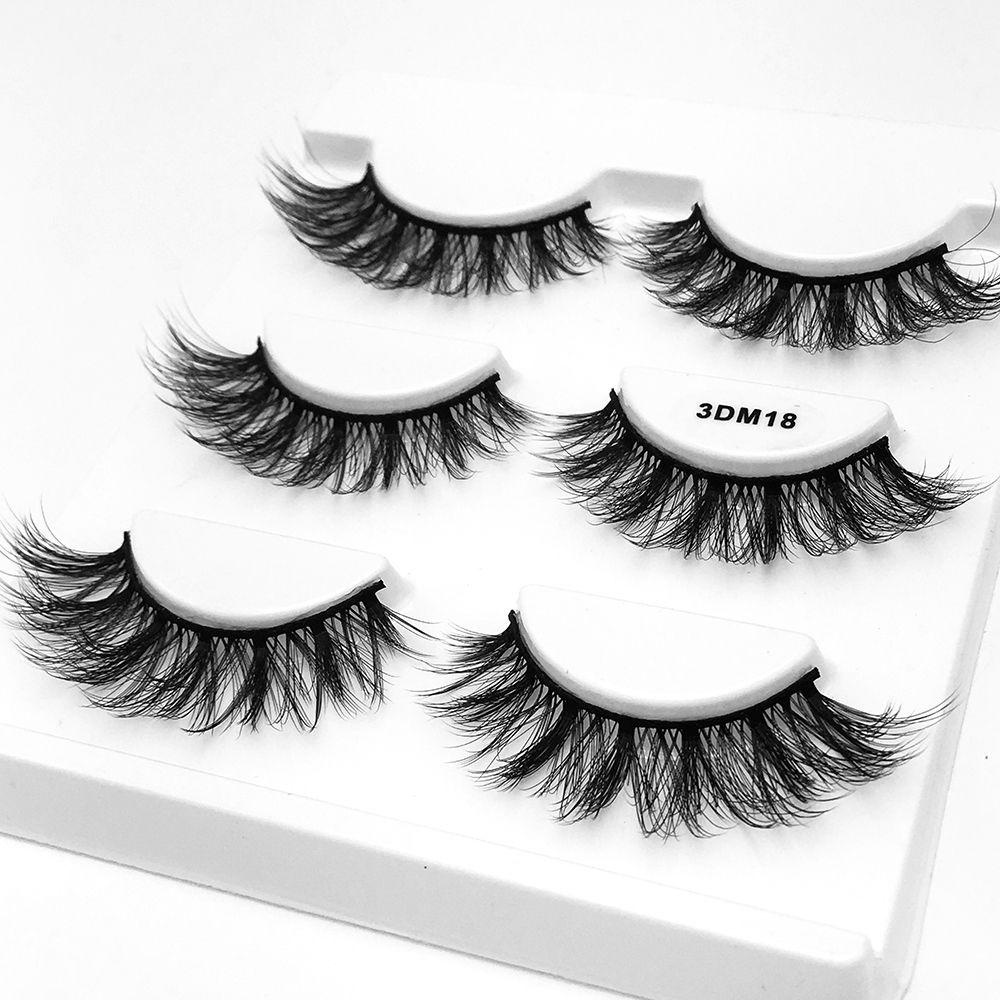 MIH Set 3 Cặp Lông Mi Giả SKONHED Nhiều Lớp Dày Dặn Tự Nhiên 3D Thời Trang Dành Cho Nữ