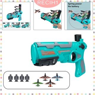 Đồ chơi máy bay 4 máy bay xốp nhấp vào Ejector DIY Phụ kiện đồ chơi