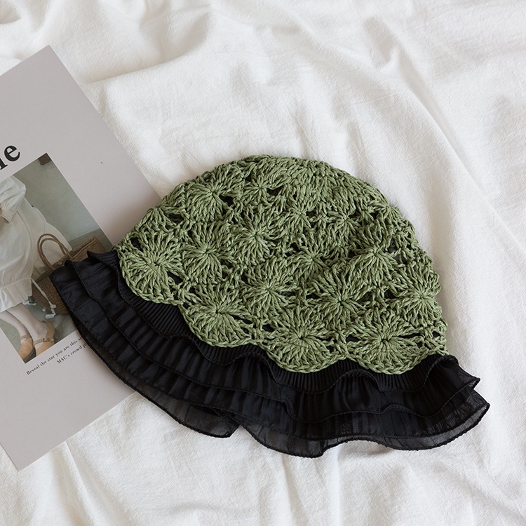 Nón Vành Rộng Phối Ren Phong Cách Nhật Bản Thời Trang Cho Nữ