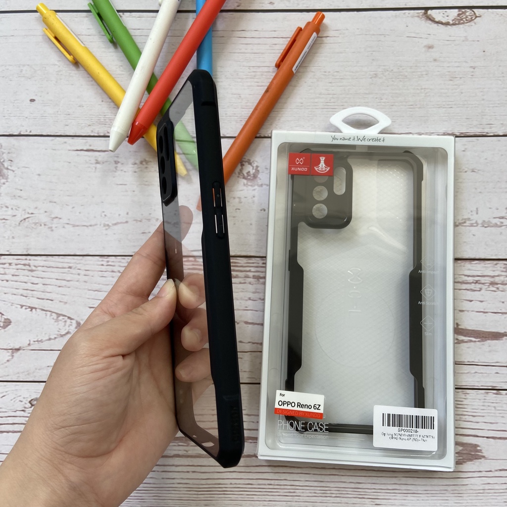 Ốp lưng XUNDD OPPO Reno 6 5G / 6Z 5G / 6 Pro 5G - Chống shock, Mặt lưng trong, Viền TPU