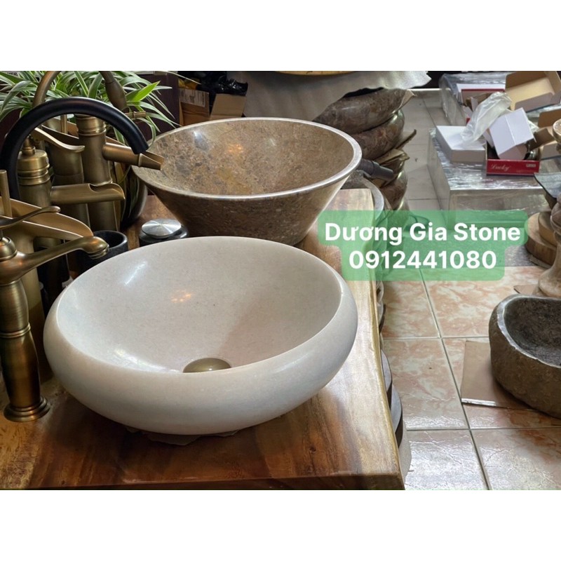 Lavabo đá tự nhiên trắng | BigBuy360 - bigbuy360.vn