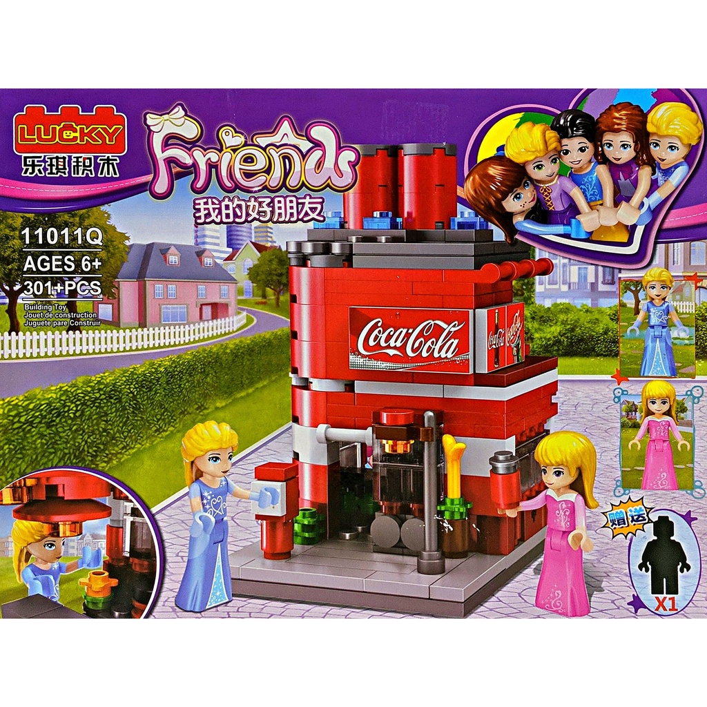 Bộ Lego FRIENDS 301 Miếng - Lắp ráp cửa hàng Coca-cola