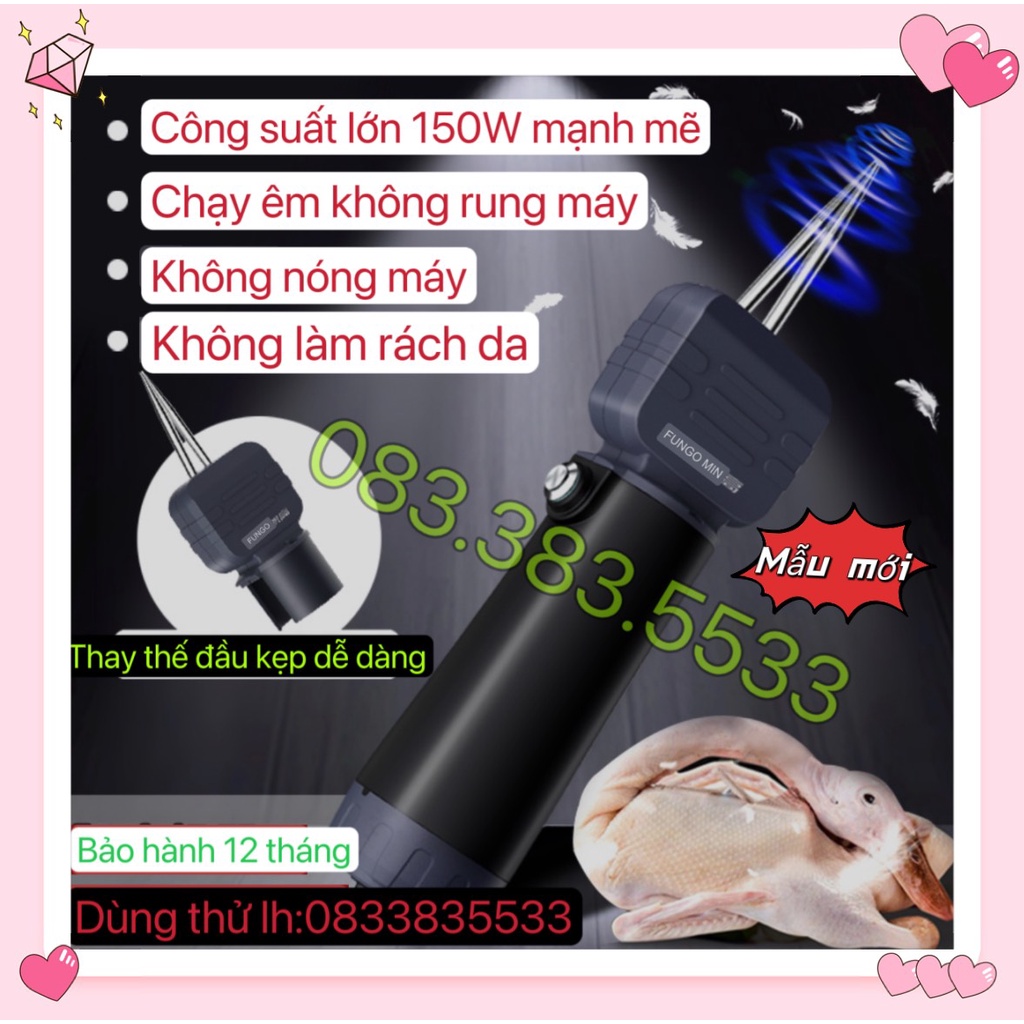 Máy nhổ lông vịt cầm tay FUNGO dùng PIN hoặc dùng ĐIỆN