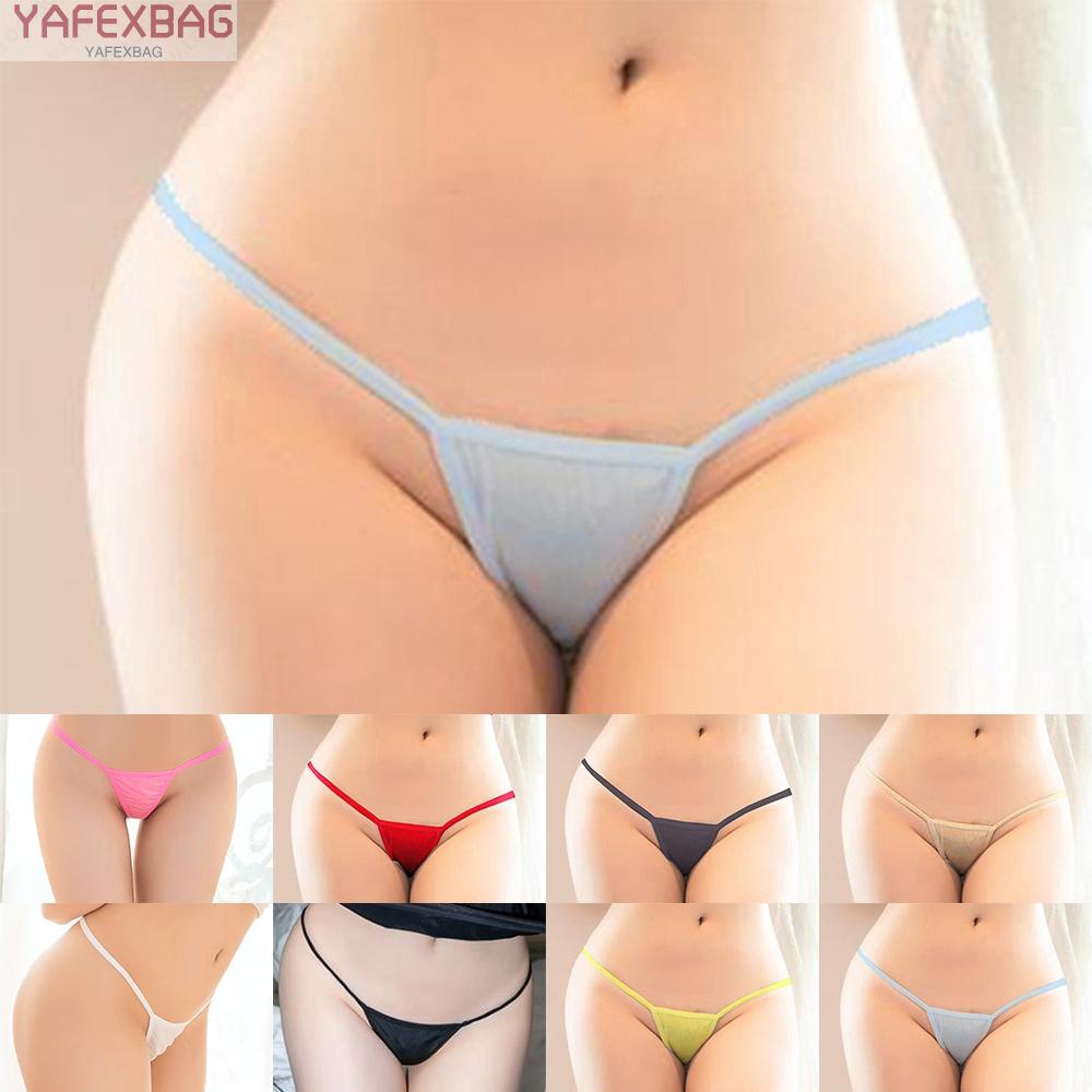 Women Sexy Oil Shiny V-string Briefs Panties Thongs G-string Lingerie Underwear
