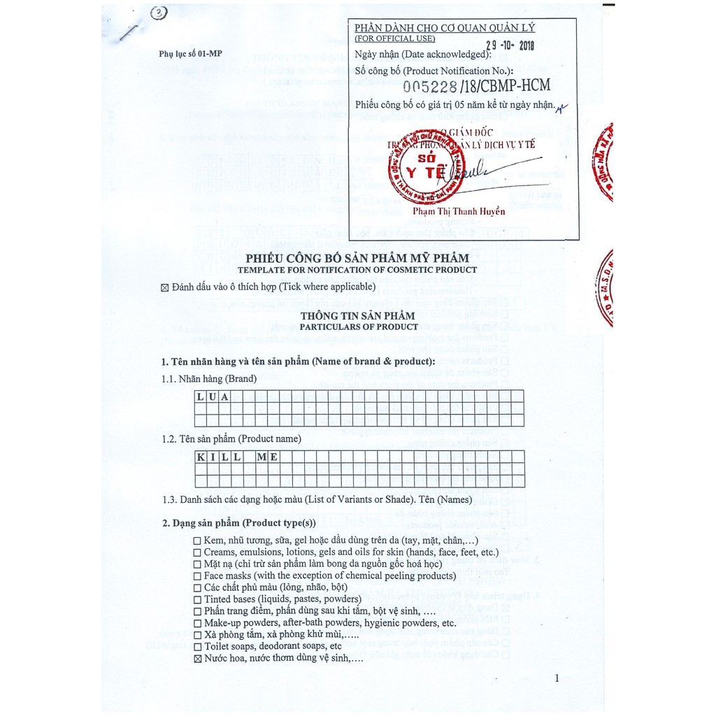 Nước Hoa LUA - Xạ Hương Bì - Kill Me (50ml) | Thế Giới Skin Care