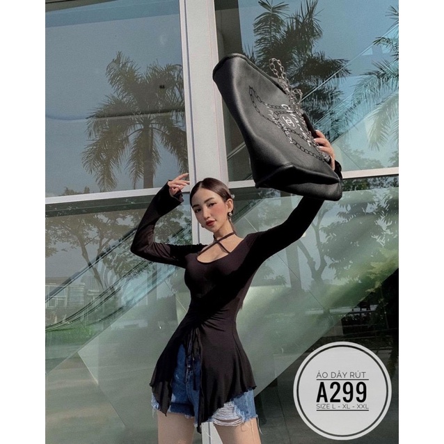Bigsize Áo dây rút A299