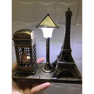 Đèn Ngủ 2 Màu Kiểu Dáng Tháp Eiffel Cổ Điển