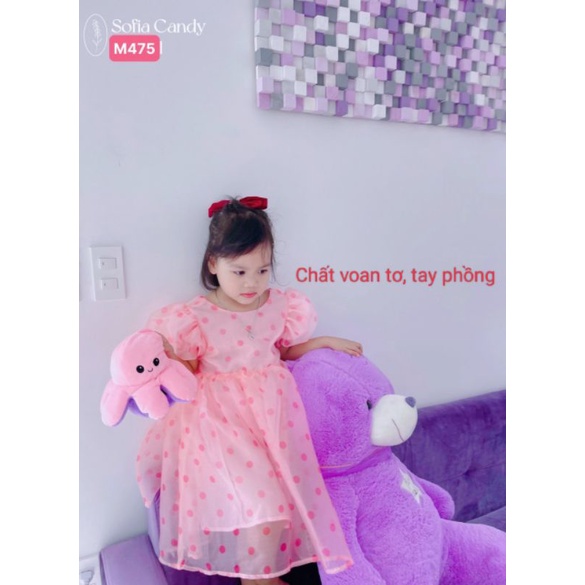 Đầm váy công chúa cao cấp xòe rộng voan tơ mềm mại và thoáng mát haivanco cho bé  10 đến 40 kg đi học đi chơi đều đẹp