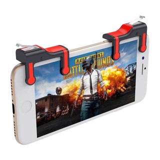 Bộ 2 nút chơi game bắn súng PUBG ROS dòng cải tiến MX vân đỏ trên điện thoại Ipad hỗ trợ chơi PUBG mobile
