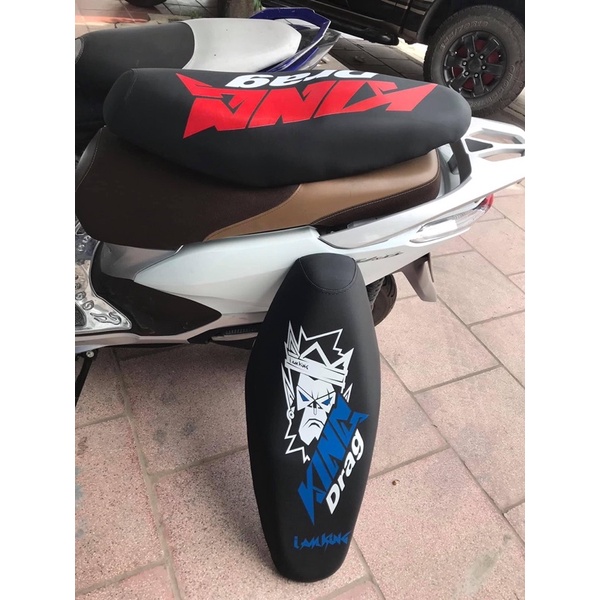 Vỏ da bọc yên xe đa năng sơn hình King Drap - thương hiệu Hồng Tiến