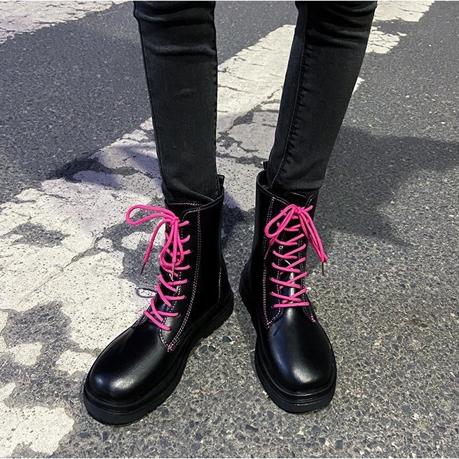 [XẢ] Giày boot nữ dáng Dr cao cổ nhiều màu cá tính bao chất