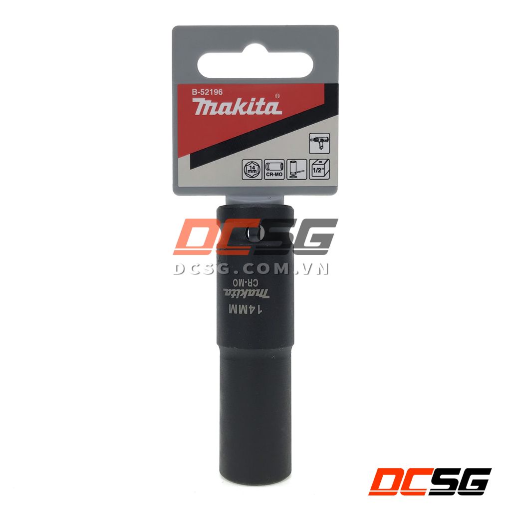 Đầu tuýp đen dài 81.5mm thép CR-MO cho máy siết bu lông 1/2&quot; Makita | DCSG