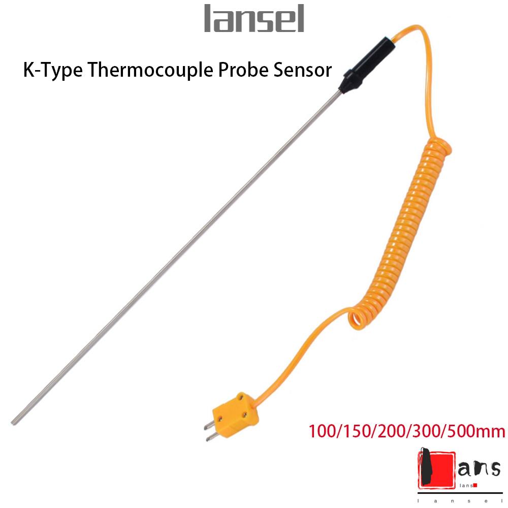 Dây Cáp Cảm Biến Nhiệt Độ Loại K Chất Lượng Cao 100/150/200/300/500mm -50C Đến 1200C