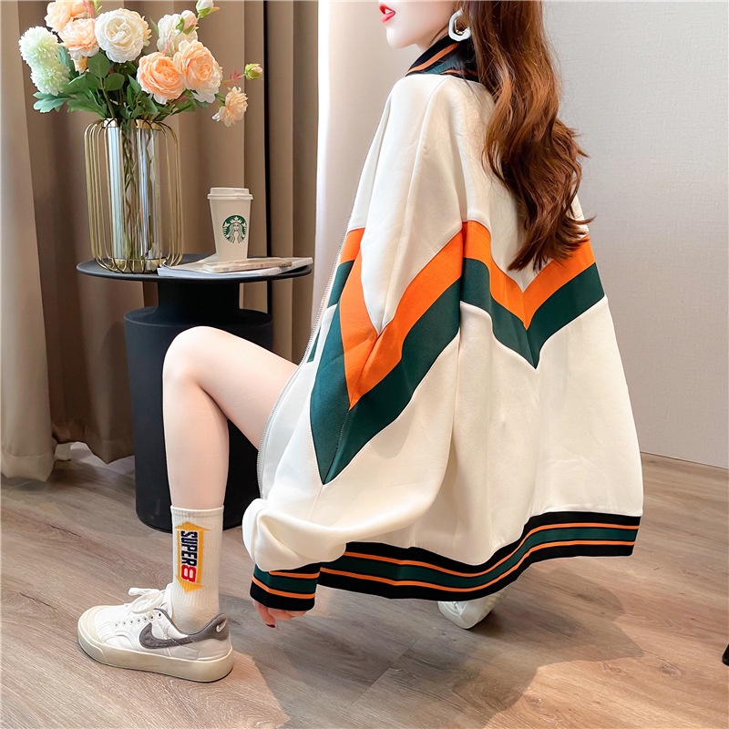 IELGY    Áo Khoác Mỏng Tay Dài Dáng Rộng Màu Sắc Dễ Phối Đồ Phong Cách Hàn Quốc Cho Nữ