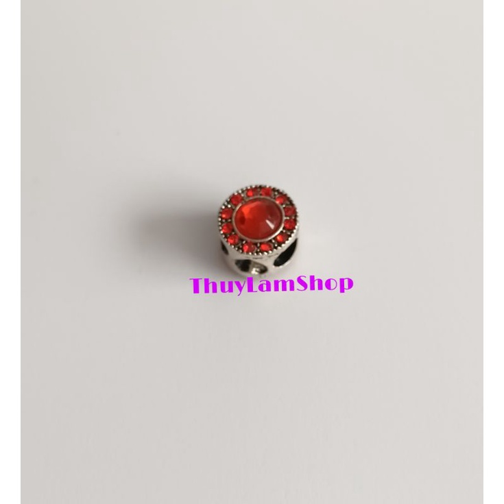 Pandora charm  đính đá pha lê đỏ xâu vòng Panda siêu bền đẹp