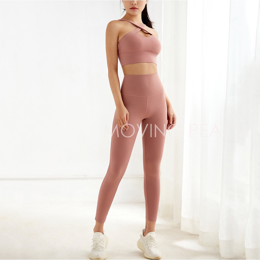 MOVING PEACH Set đồ lót thể thao nữ,Chống sốc  tiện dụng khi tập luyện thể thao/gym/yoga BBW+BLW