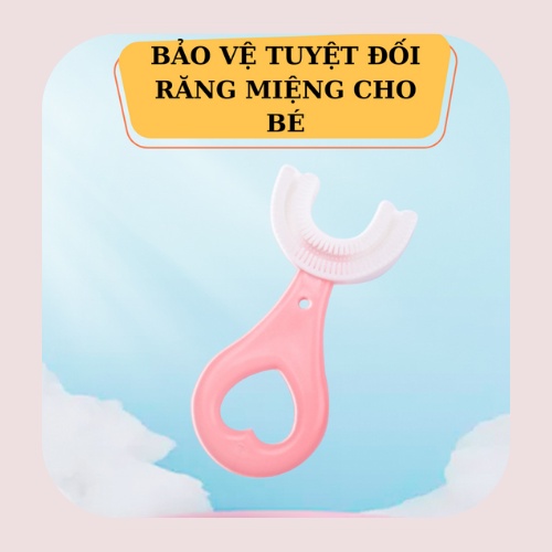 Bàn Chải Đánh Răng Cho Bé, Bàn Chải Chữ U Silicon Mềm Mại Cho Bé Từ 2 Đến 6 Tuổi