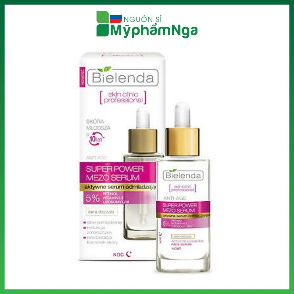 Serum Bielenda hồng 5% siêu chống lão hoá giảm nhăn