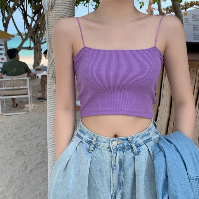  Áo Croptop Trễ Vai Màu Trơn Thiết Kế Ôm Sát Quyến Rũ | BigBuy360 - bigbuy360.vn