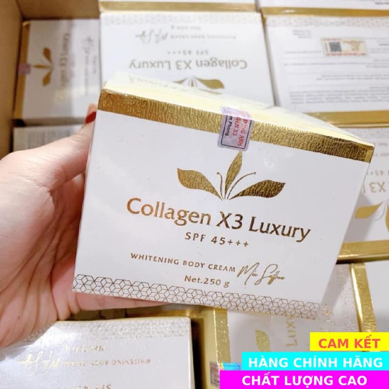Kem Body Collagen x3 Luxury, Kem Dưỡng Trắng Da Toàn Thân 250g.