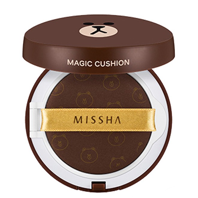 Phấn nước Missha M Cushion Line Friend Gấu Brown 15g - No.23 Da sáng [ Thêm lõi ]