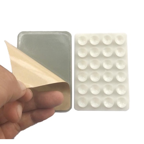 Set 5 Miếng Dán Hai Mặt Giữ Điện Thoại Bằng Cao Su Silicone 3M Có Giác Hút Dành Cho Xe Hơi