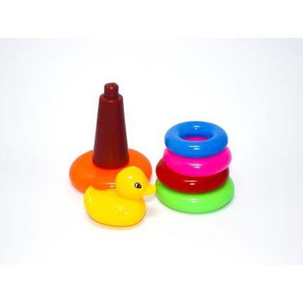 &lt;&lt;HÀNG VIỆT NAM&gt;&gt;Tháp cầu vồng xếp chồng hình vịt bằng nhựa quà tặng cho bé trẻ em