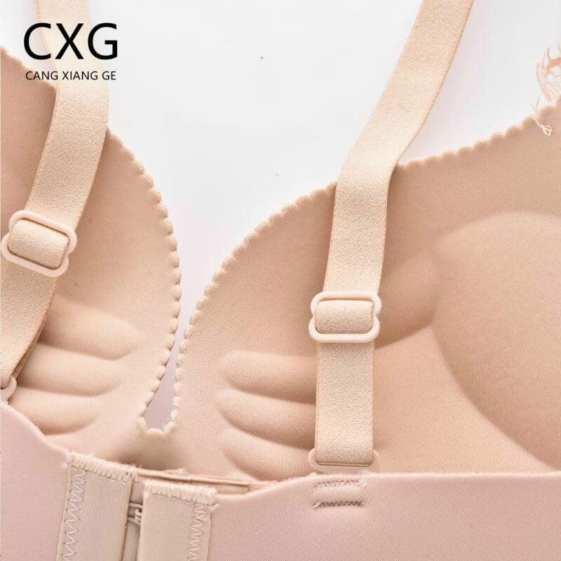 Áo lót  Hoàng Oanh Underwear, áo ngực su không gọng pha ren đệm vừa mã nơ a16