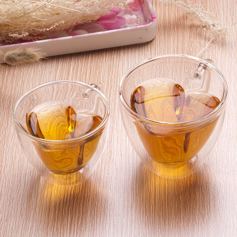 GETNOIVAS Cốc uống cà phê bằng thủy tinh chịu nhiệt 2 lớp chất lượng tốt