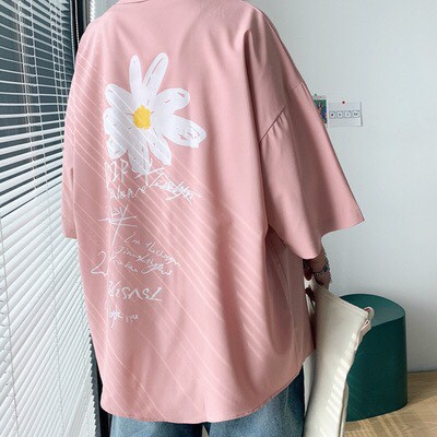 Áo sơmi tay lỡ kaki unisex Quốc Dân hoa cúc ulzzang Nam Anh 24 | BigBuy360 - bigbuy360.vn