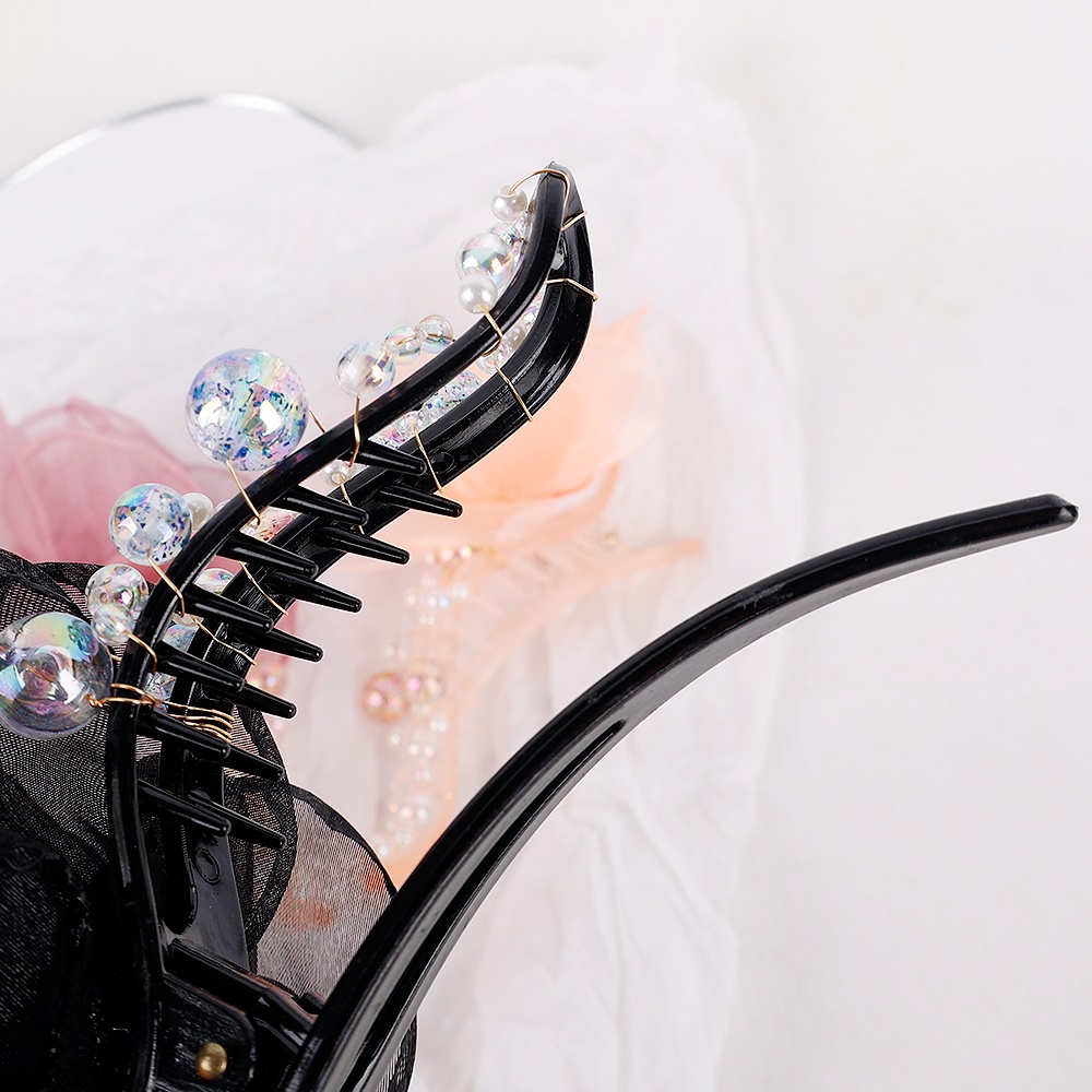 Kẹp Tóc Hoa Đính Hạt Thời Trang Hàn Quốc Cho Nữ